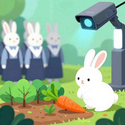 Bunny Caught Stealing Carrot