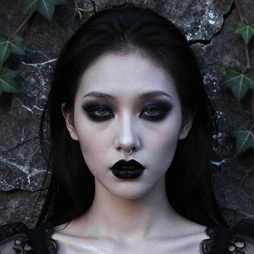 Angela White Gothic Makeup Close-Up