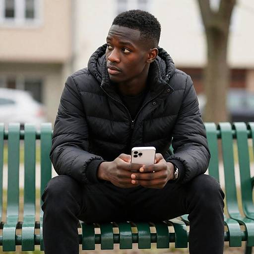 Thoughtful Young Man in Urban Setting