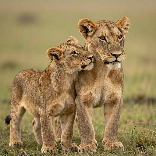 Playful Lion Cubs in Savanna Setting