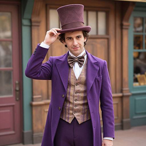 Willy Wonka Purple Suit Costume