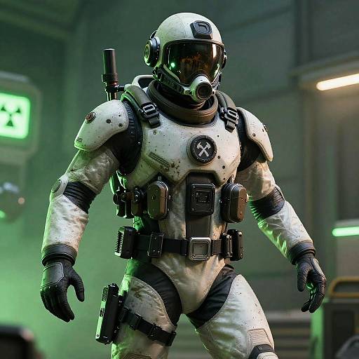 Dynamic Portrait of Hazmat Soldier