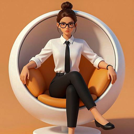 Modern Portrait of a Stylish Young Woman