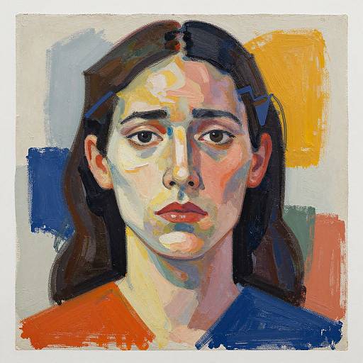 Abstract Emotional Portrait with Symbolism