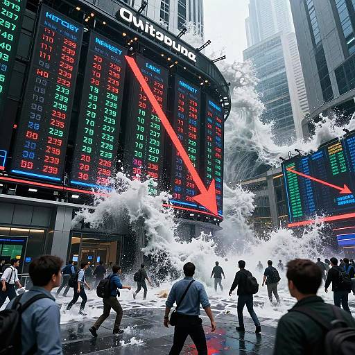 Futuristic Stock Exchange Crash