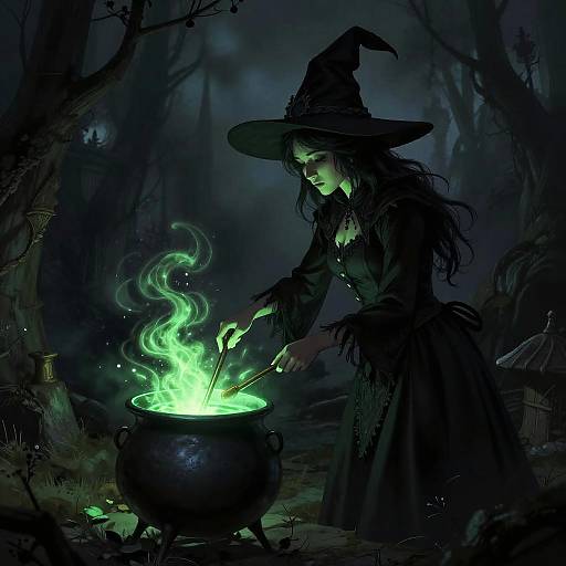 Gothic Victorian Witch Cauldron Glow