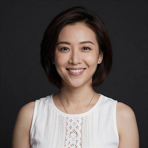 Portrait of a Smiling Woman in Lace
