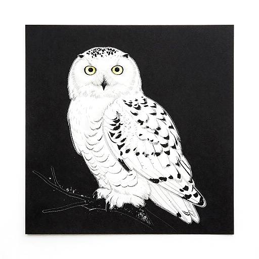 Snowy Owl Charcoal Sketch