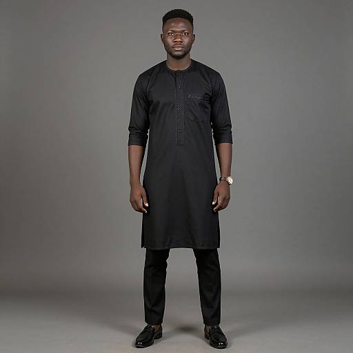 Man in Nigerian Black Attire