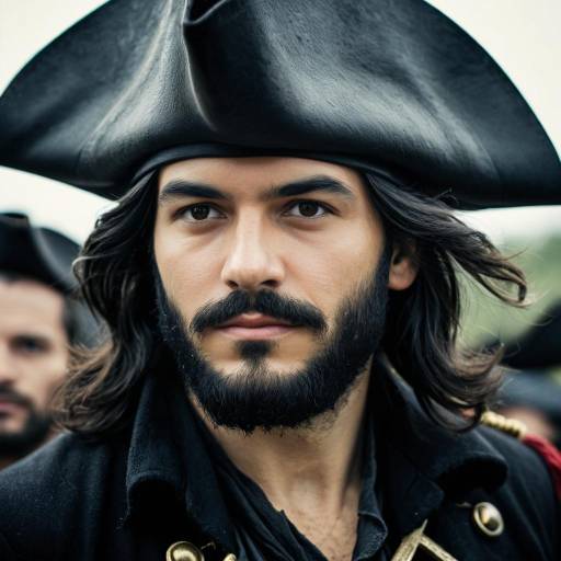 Realistic Black Pirate Man Portrait