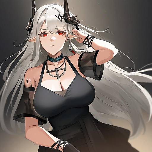 Illustration of Mudrock (obsidian) (arknights), arknights in the style of Ormille