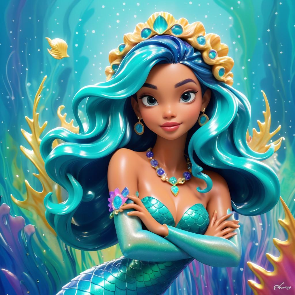 Vibrant Cartoon Mermaid Character Design