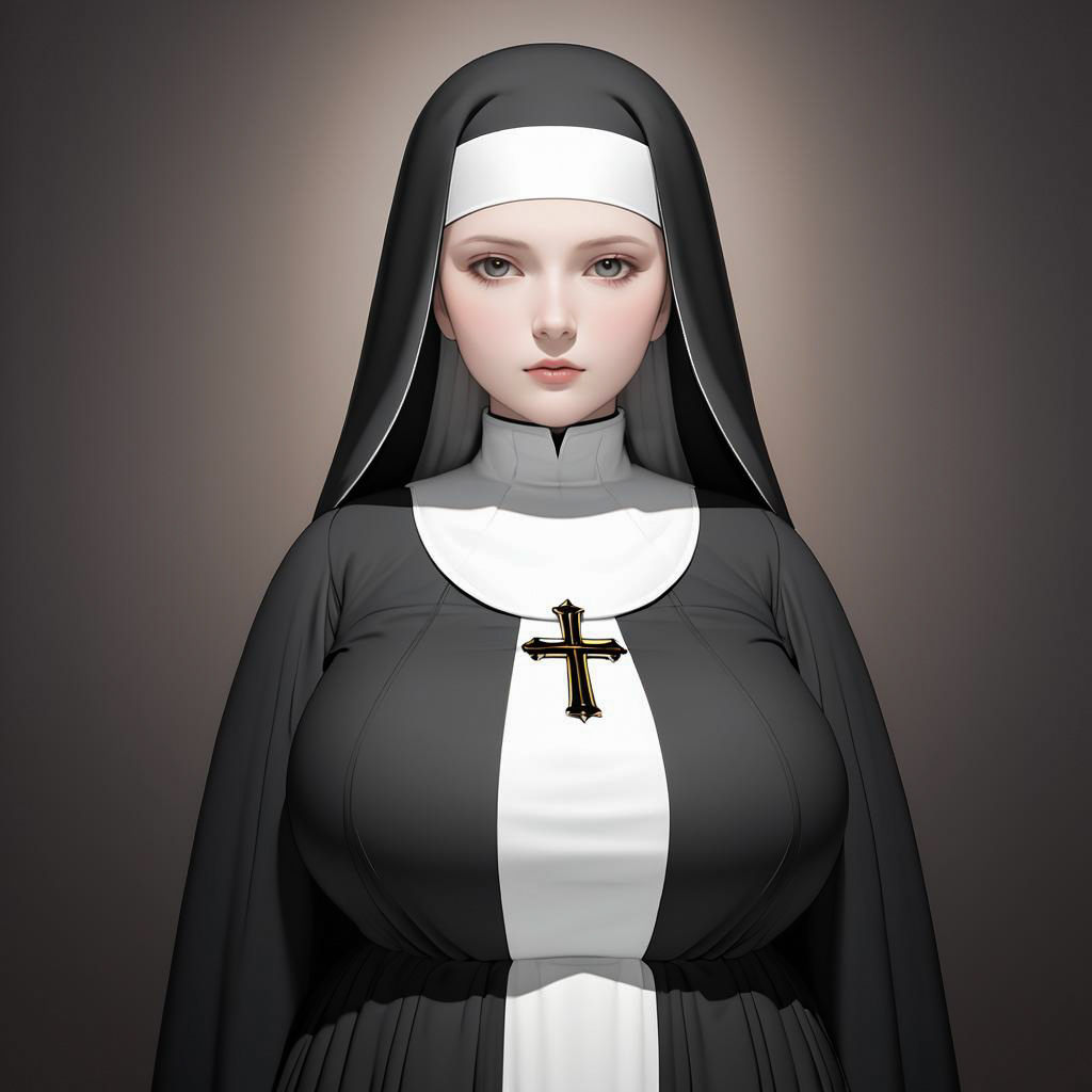 Grieving Mother Superior in CGI Animation