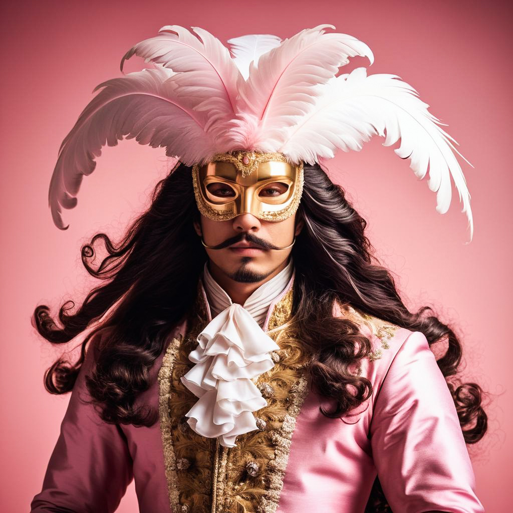 Masked Gentleman in Baroque Elegance