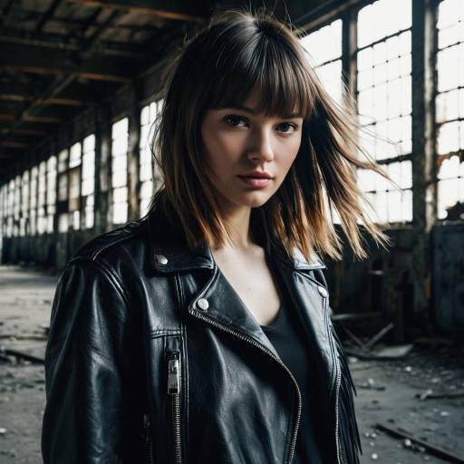 Fashion Editorial: Fringe Hairstyle in Factory