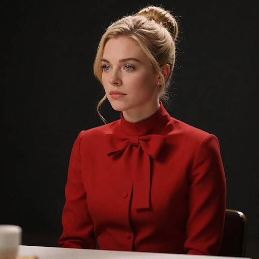 Elegant Portrait of a Blonde Woman