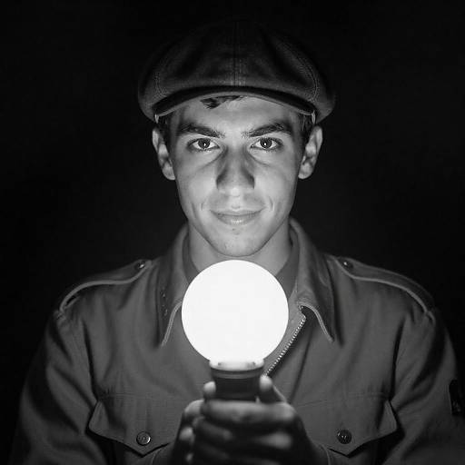 Intense Gaze with Bright Light Focus