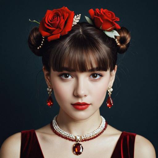Elegant Portrait of a Girl with Flowers