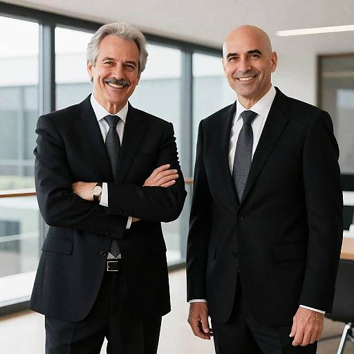 Stylish Men in Modern Office Setting