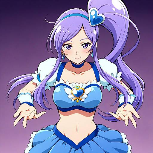 Illustration of Aono miki, precure in the style of Minashirazu