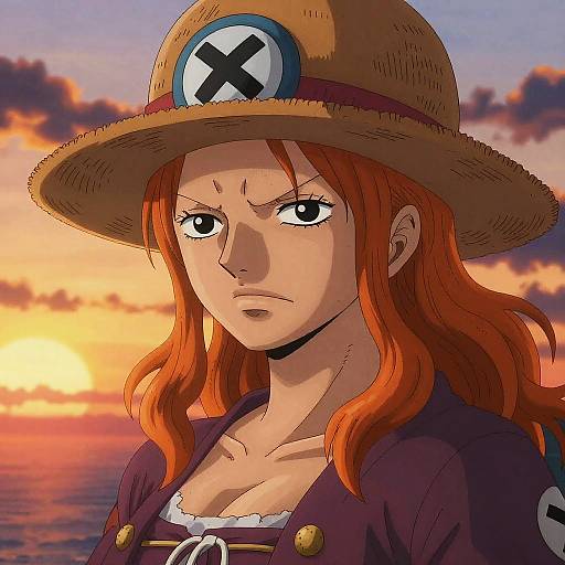 Orange-Haired Fierce One Piece Pirate