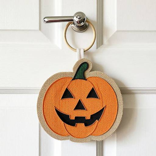 Burlap Pumpkin Fall Door Hanger