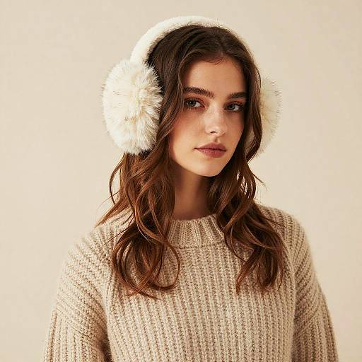 Cozy Winter Style Woman Portrait