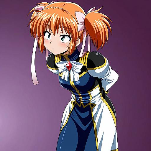 Illustration of Apricot sakuraba, galaxy angel rune in the style of Amazon (taitaitaira)