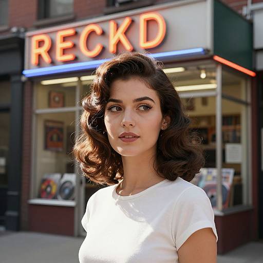 Retro 1960s Woman by Neon Record Shop