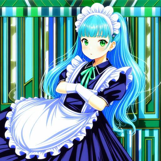 Illustration of Andou mahoro, mahoromatic in the style of Kuroi (liar-player)