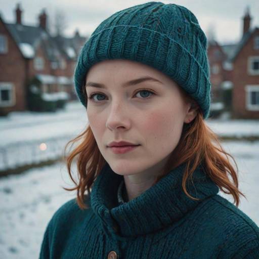 Introspective Woman Portrait in Winter