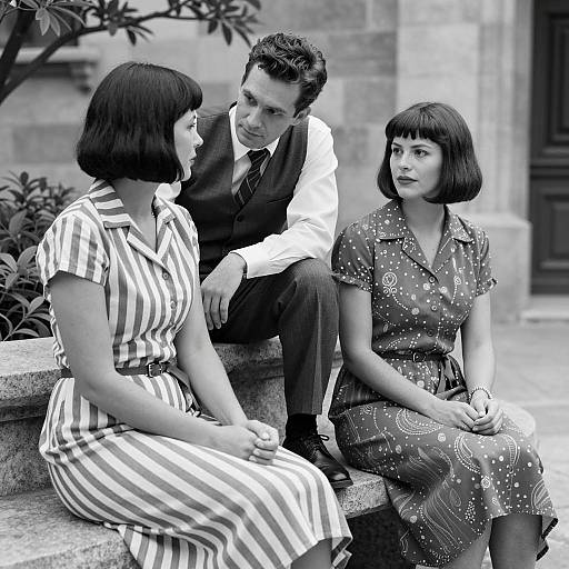 Classic Black and White Group Portrait