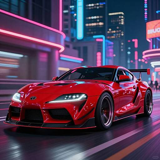 Supra MK4 Wide Body Neon Stance