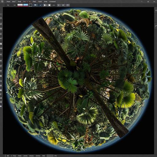 Surreal Fisheye Forest Canvas