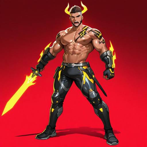 Bronzed Wolverine with High-Tech Aesthetic Bronzed Wolverine with High-Tech Aesthetic