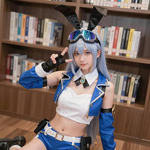 Anime Cosplay with Bunny Ears
