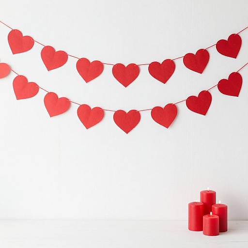 Simple Paper Heart Garland Decor