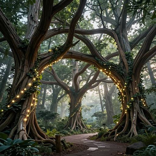 Futuristic Timber Canopy in Woodland