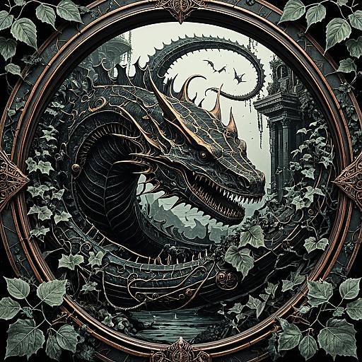 Ancient Abyssal Leviathan in Ivy Frame