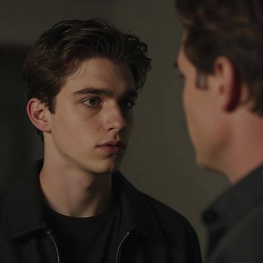 Intense Gaze in Low Light Setting