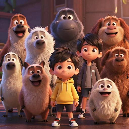 Joyful Pixar Character Generator Scene