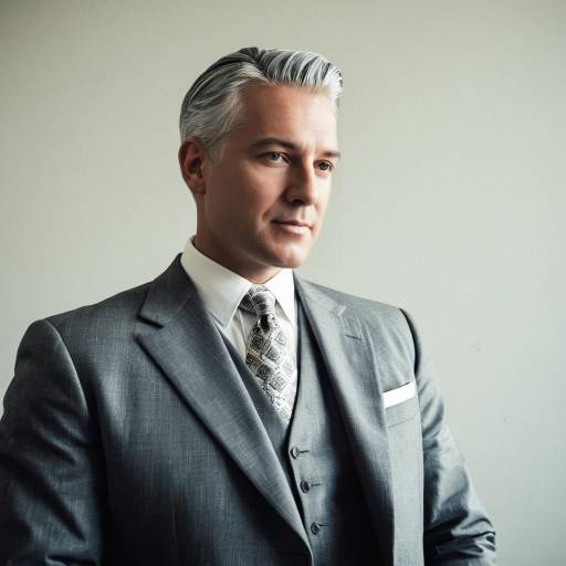 Man in Vintage Gray Suit