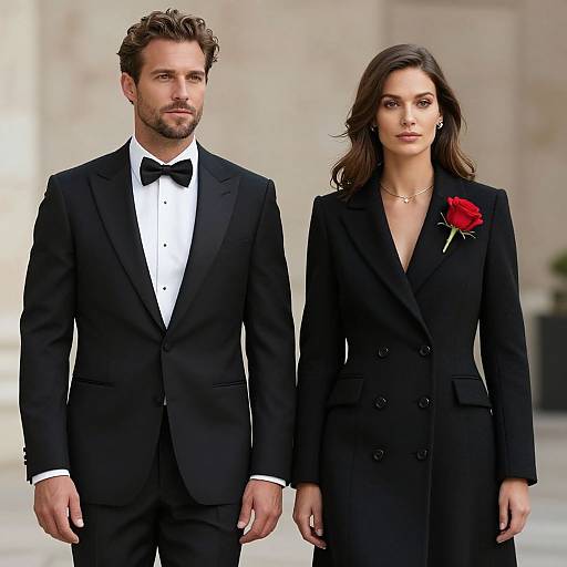 Elegant Couple in Classic Attire