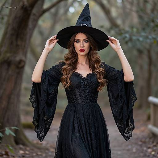 Woman in Witch Wizard Costume