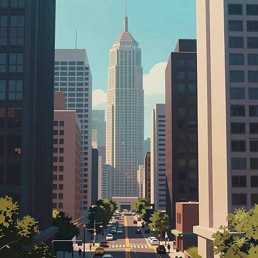 AI Lookism Cityscape with Dramatic Lighting