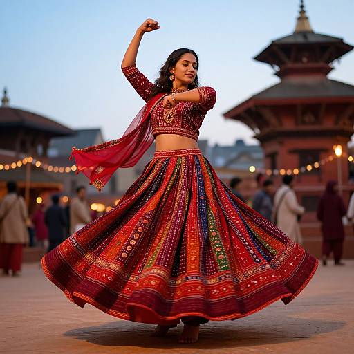 Vibrant Nepali Festival Salwar Dance