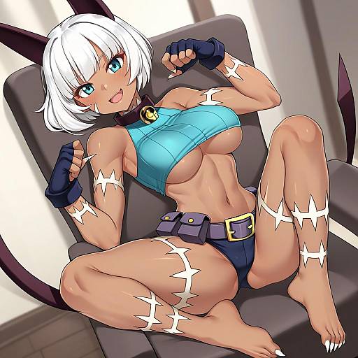 Illustration of Ms. fortune (skullgirls), skullgirls in the style of K0ng