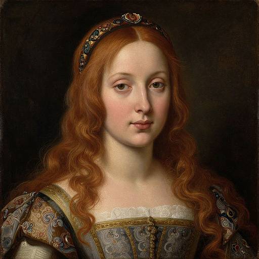Renaissance Portrait of Red-Haired Woman