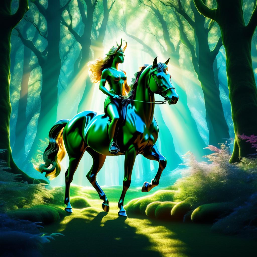 Enchanted Centaur in Mystical Forest