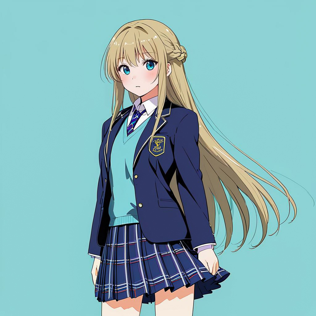 Confident Class Representative in School Uniform